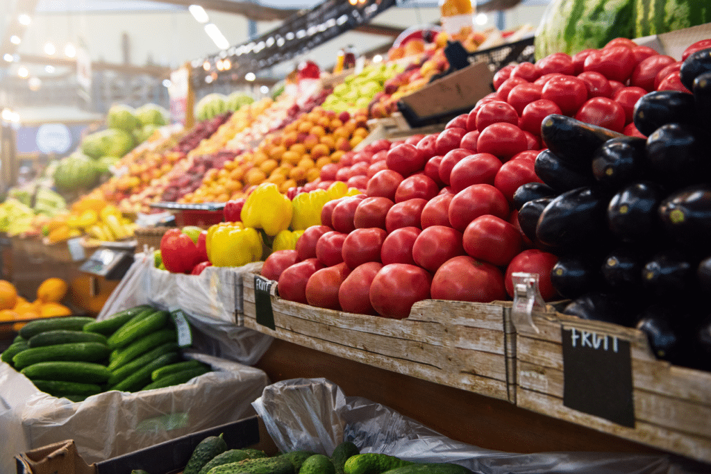 produce in a store